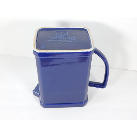 Roshco Tile Ware Collection Blue Ceramic Pitcher White Citrus Fruit Tile Accent - Picture 13 of 16